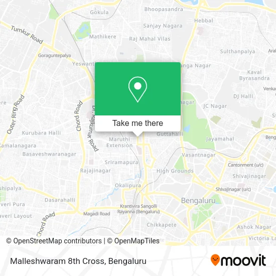 Malleshwaram 8th Cross map
