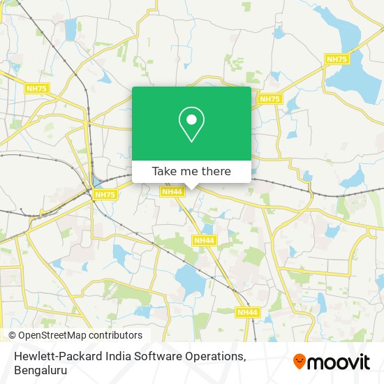 Hewlett-Packard India Software Operations map