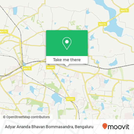 Adyar Ananda Bhavan Bommasandra map