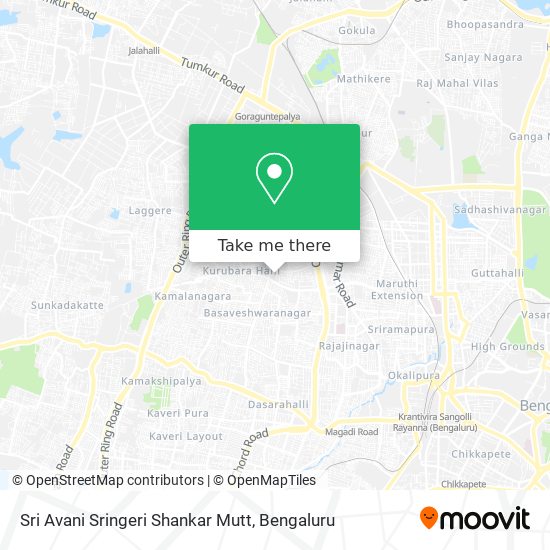 Sri Avani Sringeri Shankar Mutt map
