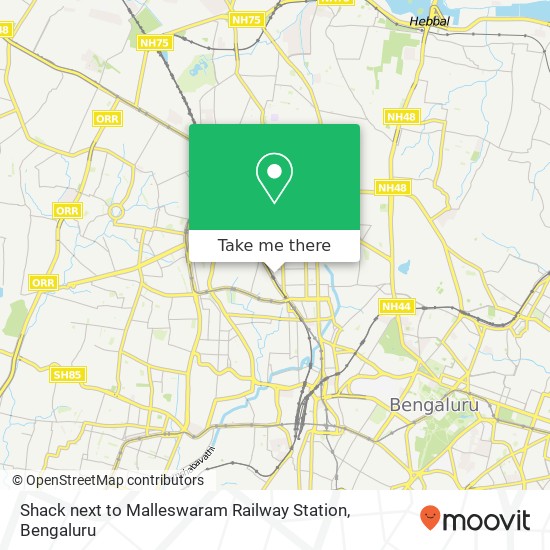 Shack next to Malleswaram Railway Station map