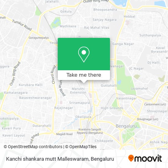 Kanchi shankara mutt Malleswaram map