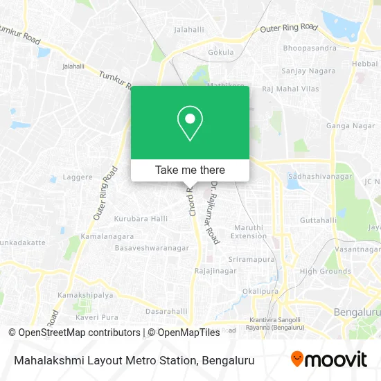 Mahalakshmi Layout Metro Station map