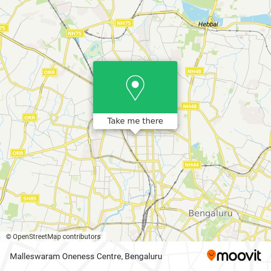 Malleswaram Oneness Centre map