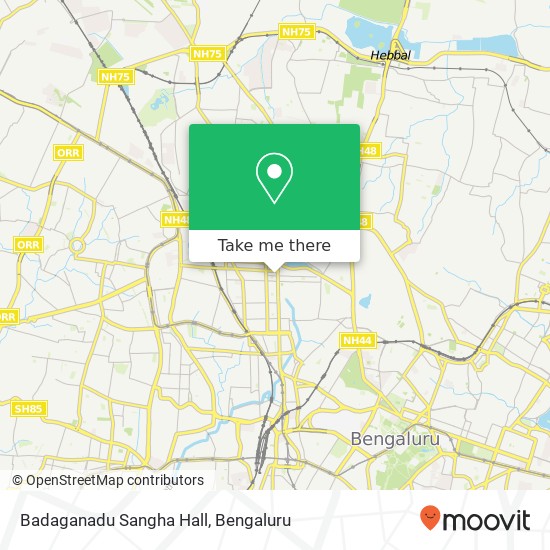 Badaganadu Sangha Hall map
