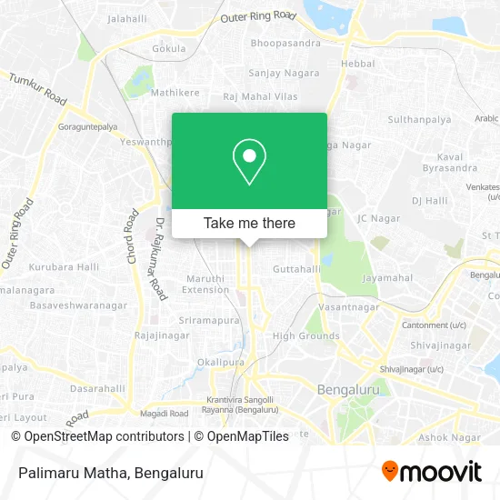 Palimaru Matha map