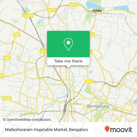 Malleshwaram Vegetable Market map