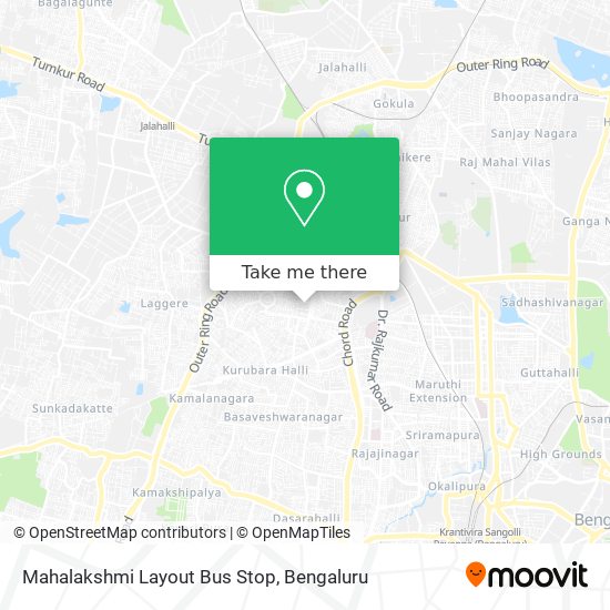 Mahalakshmi Layout Bus Stop map