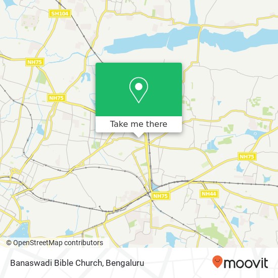 Banaswadi Bible Church map