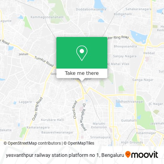 yesvanthpur railway station platform no 1 map