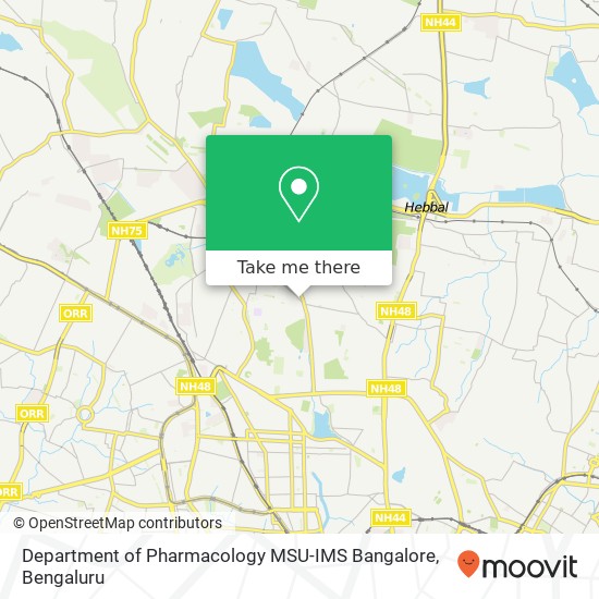 Department of Pharmacology MSU-IMS Bangalore map