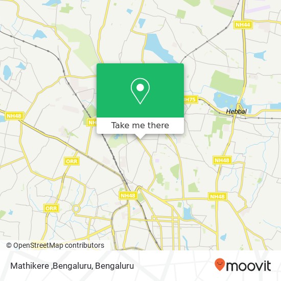Mathikere ,Bengaluru map