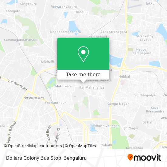 Dollars Colony Bus Stop map