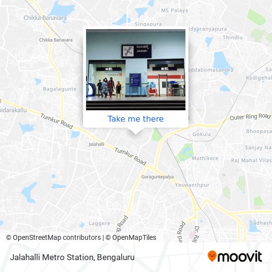 Jalahalli Metro Station map