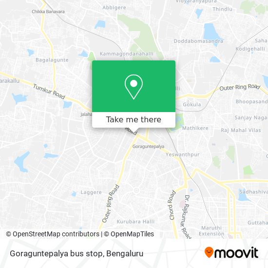 Goraguntepalya bus stop map