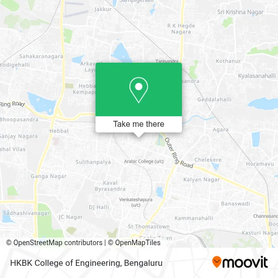 HKBK College Of Engineering map