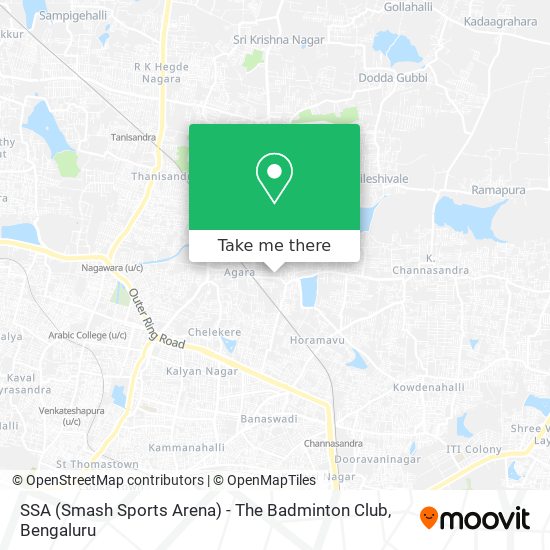 SSA (Smash Sports Arena) - The Badminton Club map