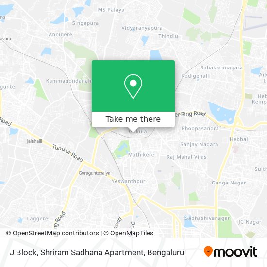 J Block, Shriram Sadhana Apartment map