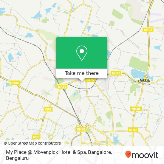 My Place @ Mövenpick Hotel & Spa, Bangalore map