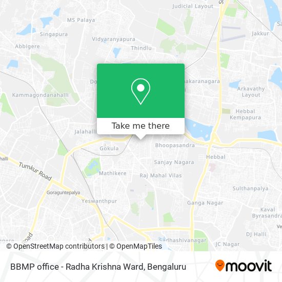 BBMP office - Radha Krishna Ward map