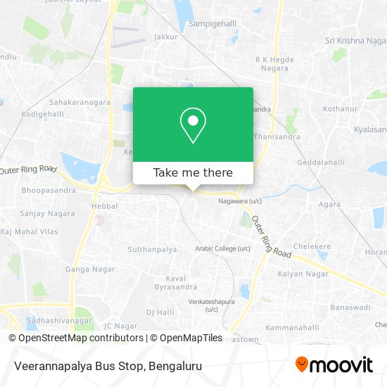 Veerannapalya Bus Stop map