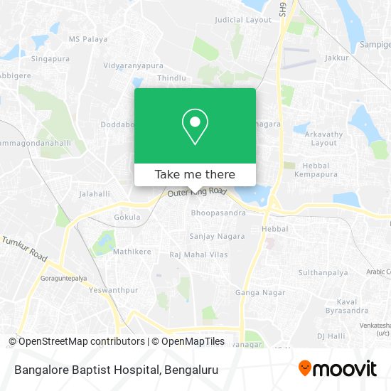 Bangalore Baptist Hospital map