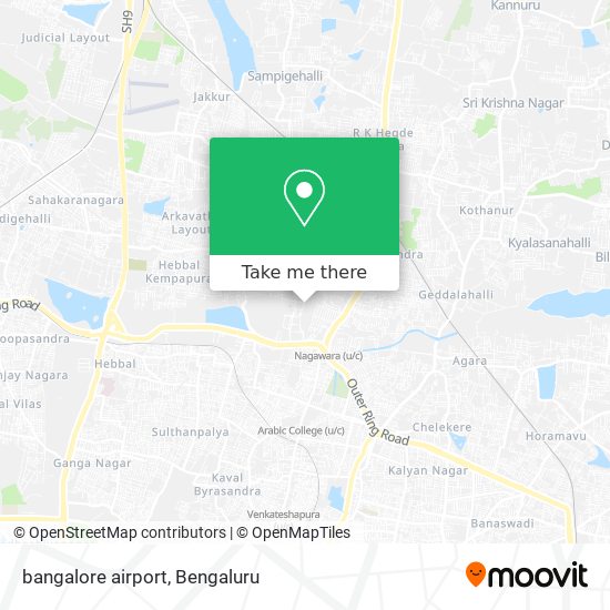 bangalore airport map