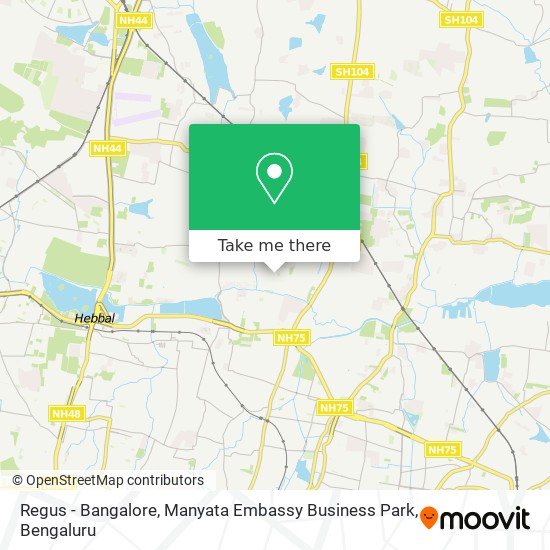 Regus - Bangalore, Manyata Embassy Business Park map
