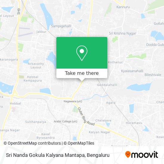 Sri Nanda Gokula  Kalyana Mantapa map