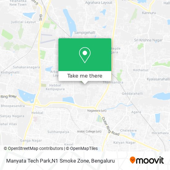 Manyata Tech Park,N1 Smoke Zone map