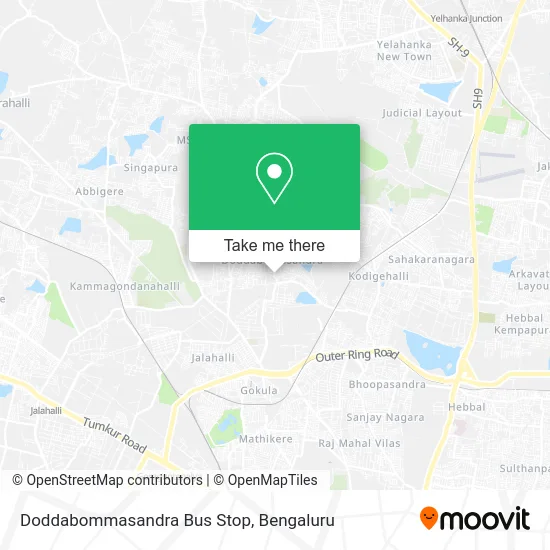 Doddabommasandra Bus Stop map