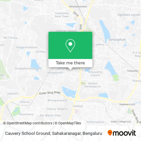 Cauvery School Ground, Sahakaranagar map