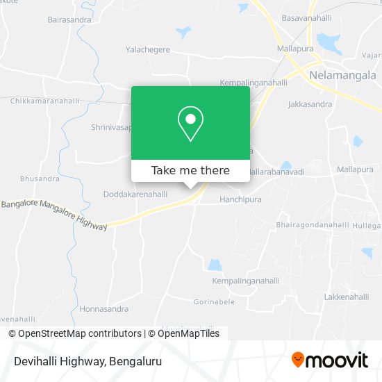 Devihalli Highway map