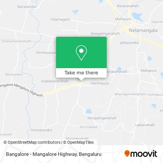 Bangalore - Mangalore Highway map