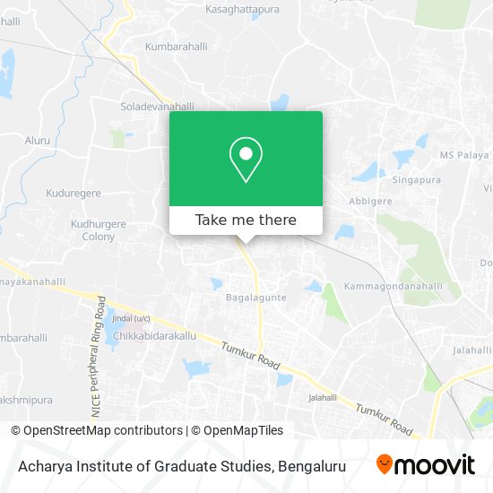 Acharya Institute of Graduate Studies map