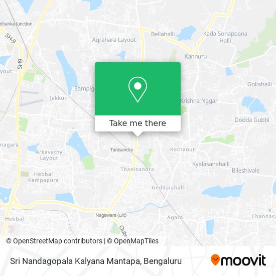 Sri Nandagopala Kalyana Mantapa map