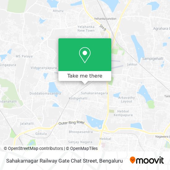 Sahakarnagar Railway Gate Chat Street map