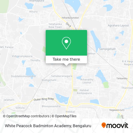 White Peacock Badminton Academy map