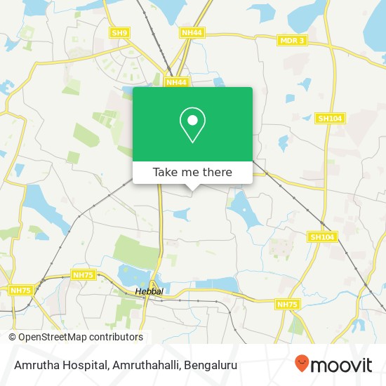 Amrutha Hospital, Amruthahalli map