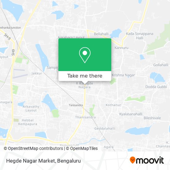 Hegde Nagar Market map