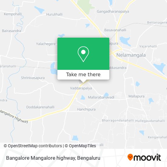 Bangalore Mangalore highway map