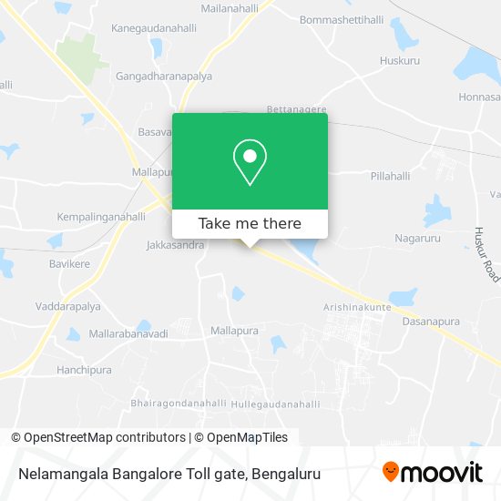 Nelamangala Bangalore Toll gate map