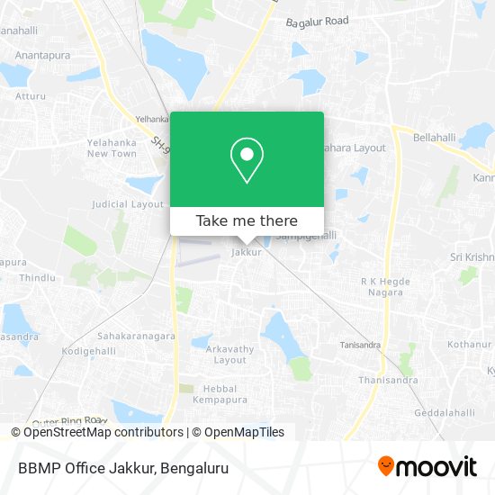 BBMP Office Jakkur map
