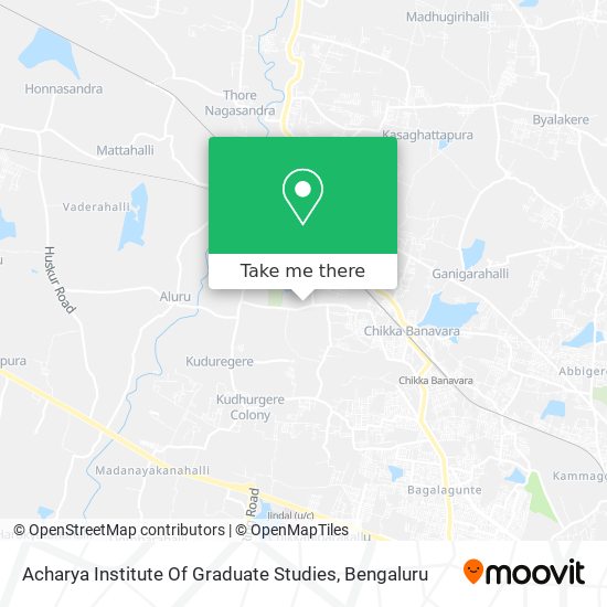 Acharya Institute Of Graduate Studies map