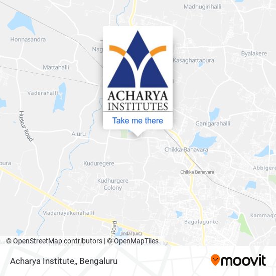 Acharya Institute, map