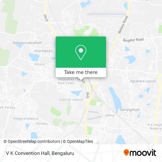 V K Convention Hall map