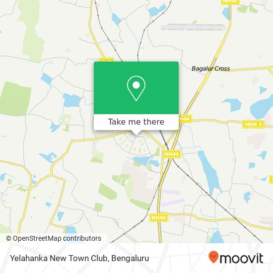 Yelahanka New Town Club map