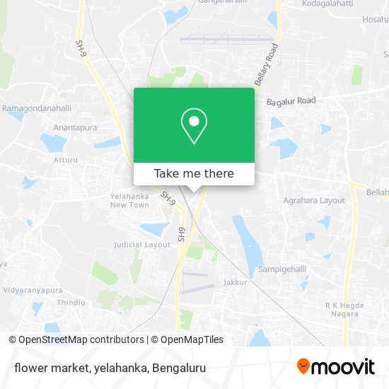 flower market, yelahanka map