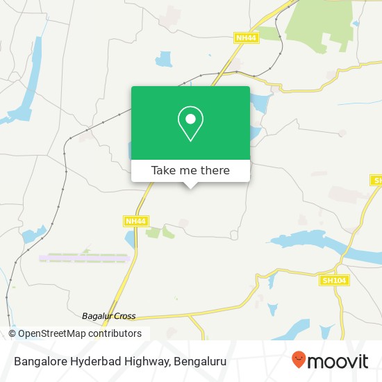 Bangalore Hyderbad Highway map