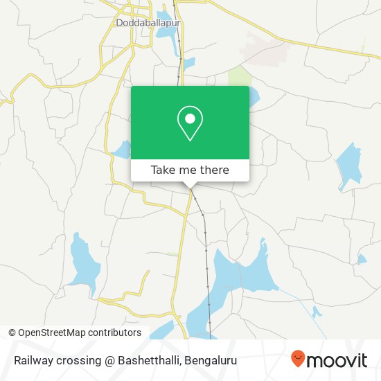 Railway crossing @ Bashetthalli map